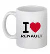 Чашка керамическая I Love Renault Белый Чашка керамическая I Love Renault Белый фото