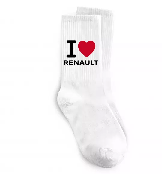 Носки I Love Renault Белый фото