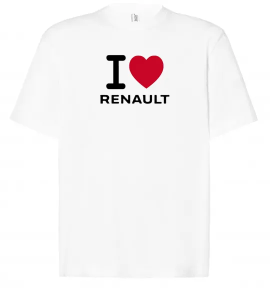 Футболка Оверсайз I Love Renault Белый фото