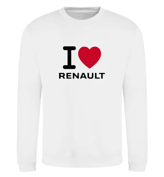 Світшот I Love Renault Білий фото