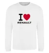 Світшот I Love Renault Білий фото
