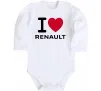 Дитячий бодік I Love Renault Білий фото