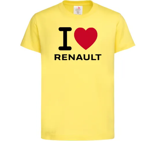 Детская футболка I Love Renault Лимонный фото