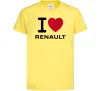 Детская футболка I Love Renault Лимонный Детская футболка I Love Renault Лимонный фото