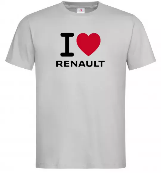 Мужская футболка I Love Renault Серый фото