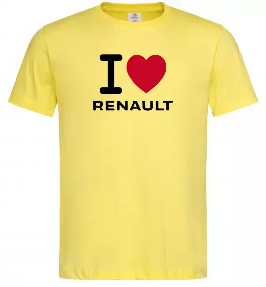 Мужская футболка I Love Renault Лимонный фото