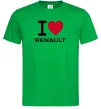 Мужская футболка I Love Renault Зеленый Мужская футболка I Love Renault Зеленый фото