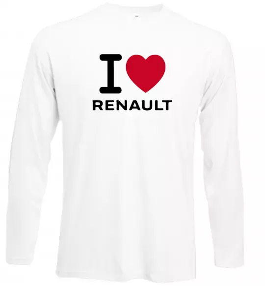 Лонгслив I Love Renault Белый фото
