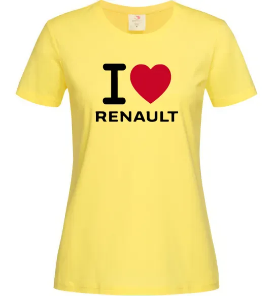 Женская футболка I Love Renault Лимонный фото