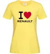 Женская футболка I Love Renault Лимонный Женская футболка I Love Renault Лимонный фото