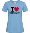 Женская футболка I Love Renault Голубой Женская футболка I Love Renault Голубой фото