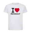 Детская футболка I Love Renault Белый фото
