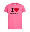 Детская футболка I Love Renault Ярко-розовый фото