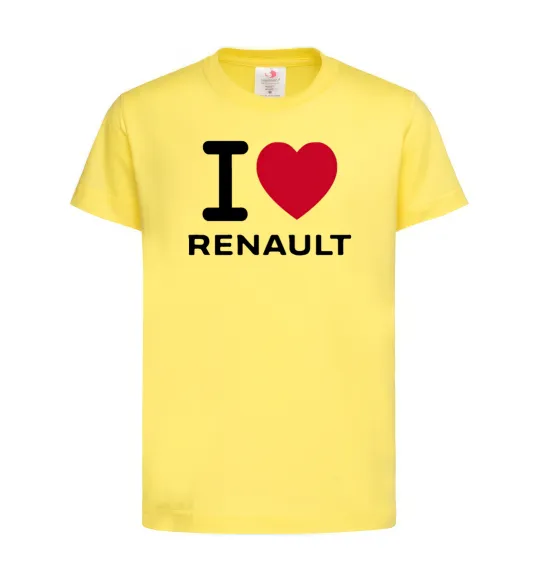 Детская футболка I Love Renault Лимонный фото
