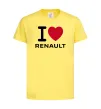 Детская футболка I Love Renault Лимонный фото