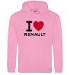 Мужская толстовка (худи) I Love Renault Розовый фото