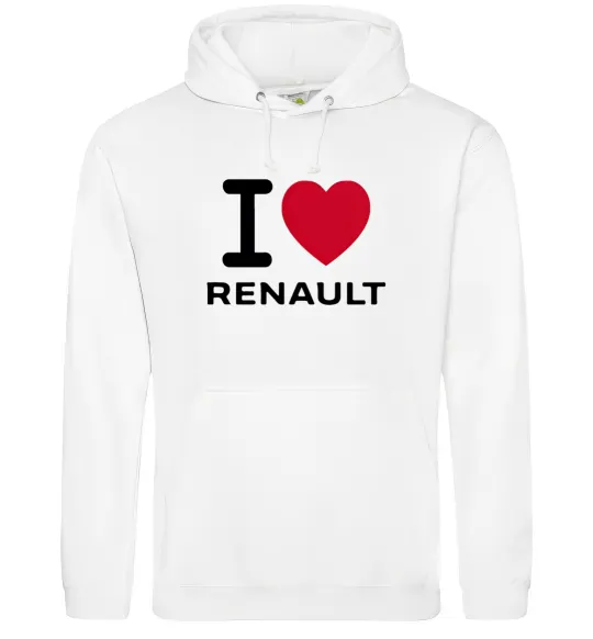 Жіноча толстовка (худі) I Love Renault Білий фото