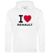 Жіноча толстовка (худі) I Love Renault Білий фото