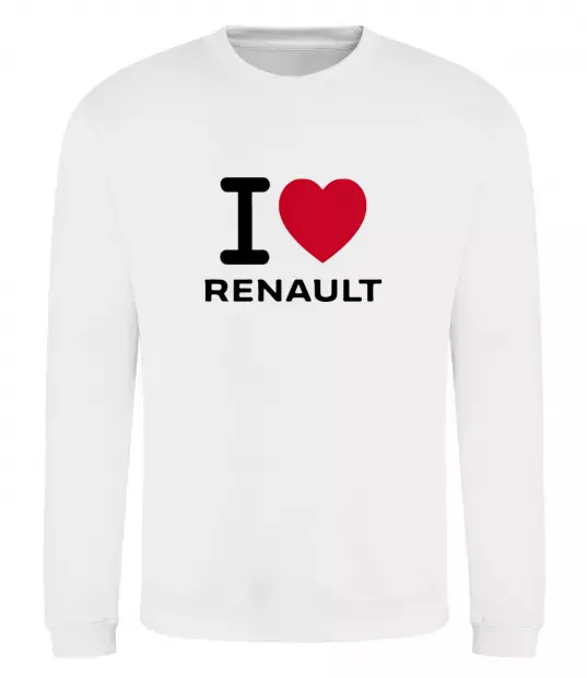 Світшот I Love Renault Білий фото