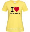 Жіноча футболка I Love Renault Лимонний фото