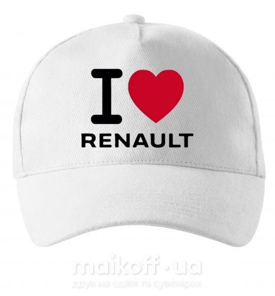 Кепка I Love Renault Білий фото