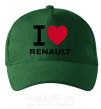 Кепка I Love Renault Темно-зелений фото