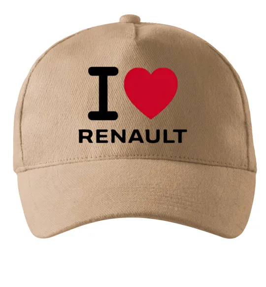 Кепка I Love Renault Песочный фото