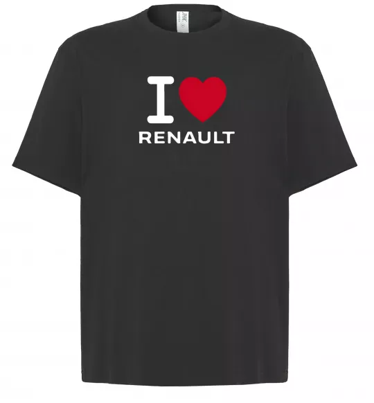 Футболка Оверсайз I Love Renault Черный фото