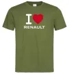 Мужская футболка I Love Renault Оливковый Мужская футболка I Love Renault Оливковый фото