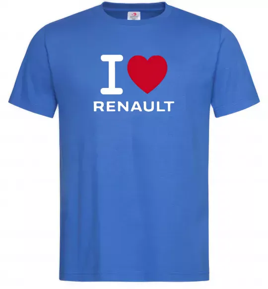 Мужская футболка I Love Renault Ярко-синий фото