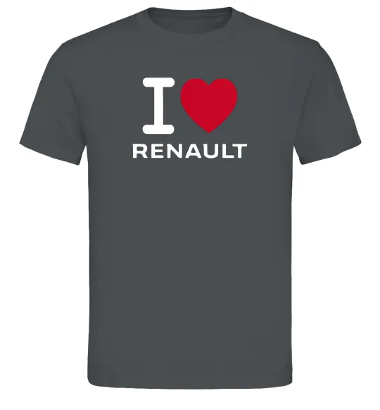 Мужская футболка I Love Renault Графит фото
