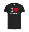Детская футболка I Love Renault Черный фото