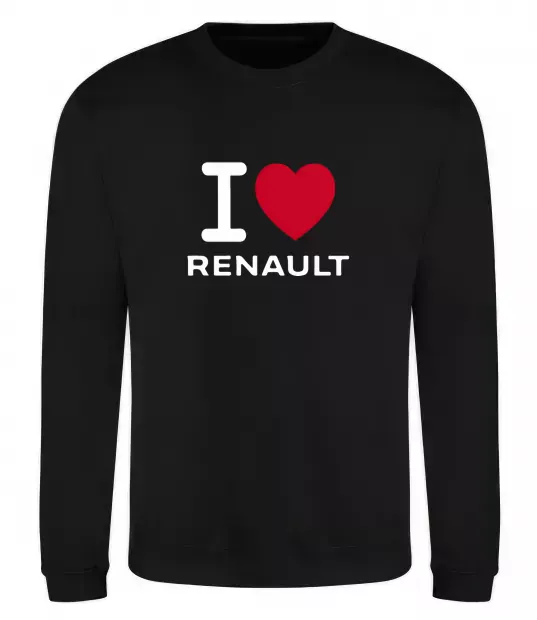Світшот I Love Renault Чорний фото