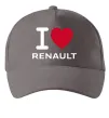 Кепка I Love Renault Серый фото