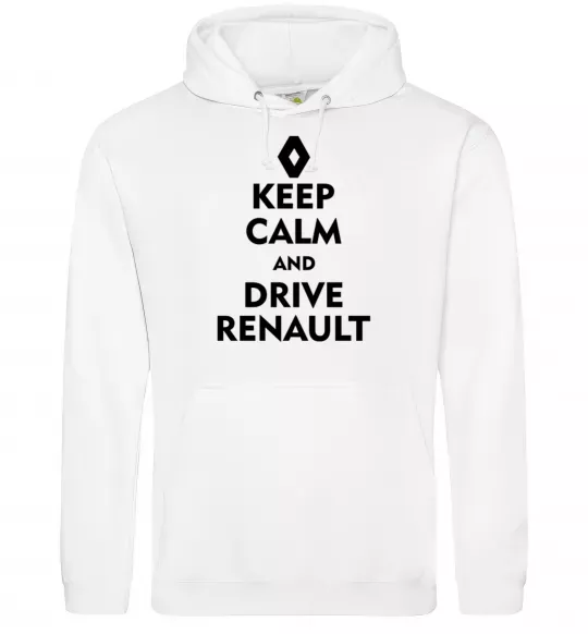 Мужская толстовка (худи) Drive Renault Белый фото