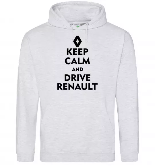 Мужская толстовка (худи) Drive Renault Серый меланж фото