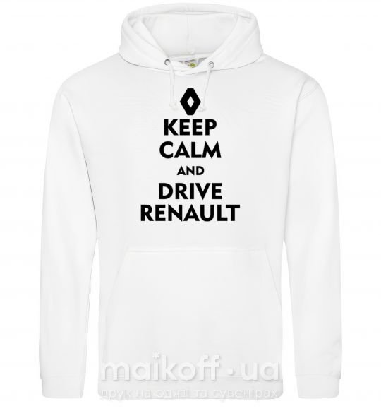 Женская толстовка (худи) Drive Renault Белый фото