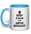 Чашка з кольоровою ручкою Drive Renault Блакитний фото