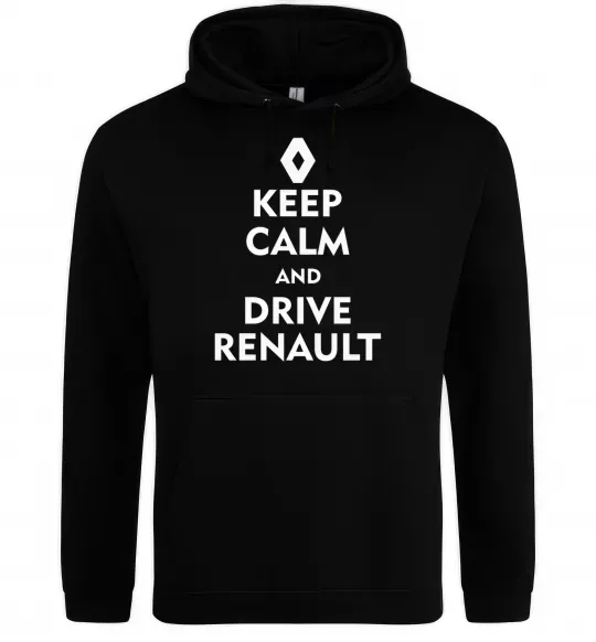 Мужская толстовка (худи) Drive Renault Черный фото