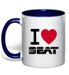 Чашка с цветной ручкой I Love Seat Глубокий темно-синий Чашка с цветной ручкой I Love Seat Глубокий темно-синий фото