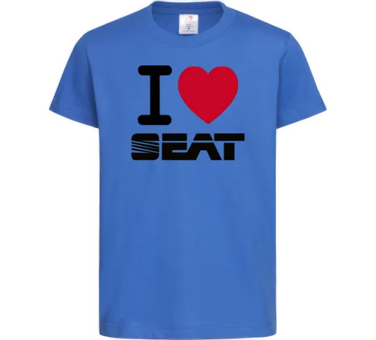Дитяча футболка I Love Seat Яскраво-синій фото