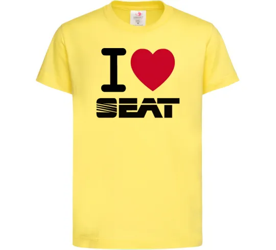 Дитяча футболка I Love Seat Лимонний фото