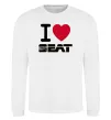 Свитшот I Love Seat Белый фото