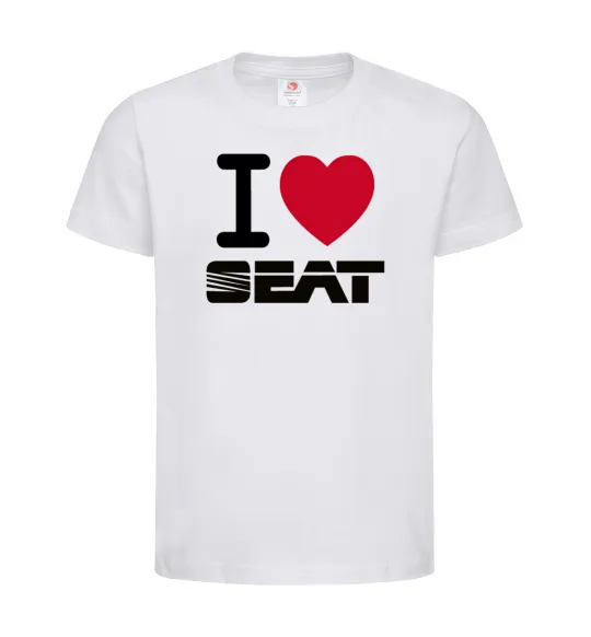 Детская футболка I Love Seat Белый фото