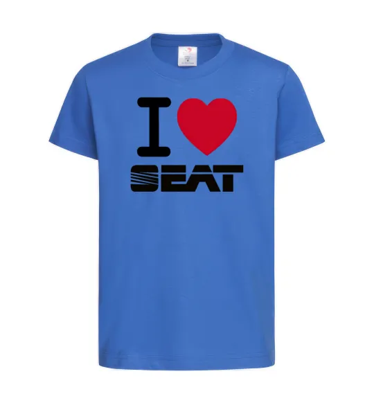 Детская футболка I Love Seat Ярко-синий фото