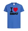 Детская футболка I Love Seat Ярко-синий фото