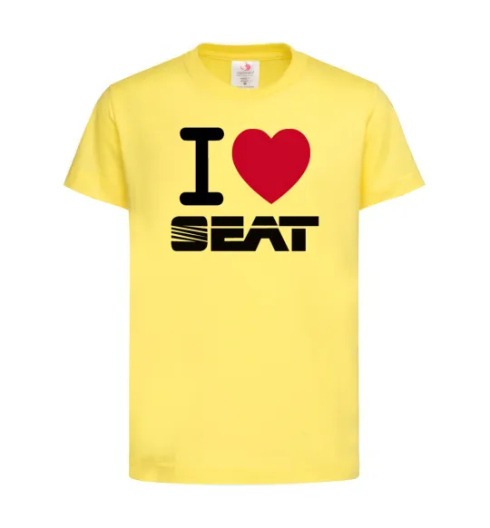 Детская футболка I Love Seat Лимонный фото