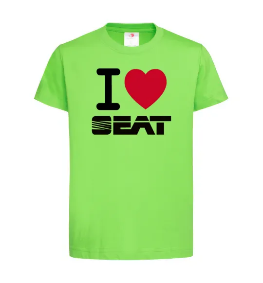 Детская футболка I Love Seat Лаймовый фото