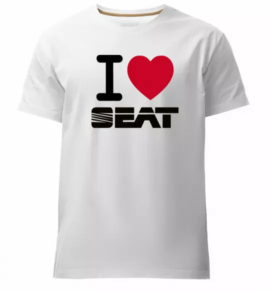 Чоловіча преміум футболка I Love Seat Білий фото