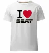 Чоловіча преміум футболка I Love Seat Білий фото